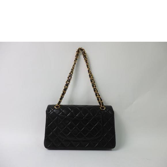 Chanel Bag Flap W Black Shoulder Matelasse Chain - Picture 1 of 8